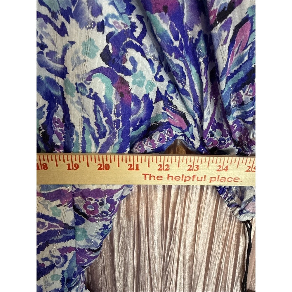 Kathy Ireland Fashion 360 Paradise Pleasure Jumpsuit Paisley Peacock Size 1X - Picture 8 of 16